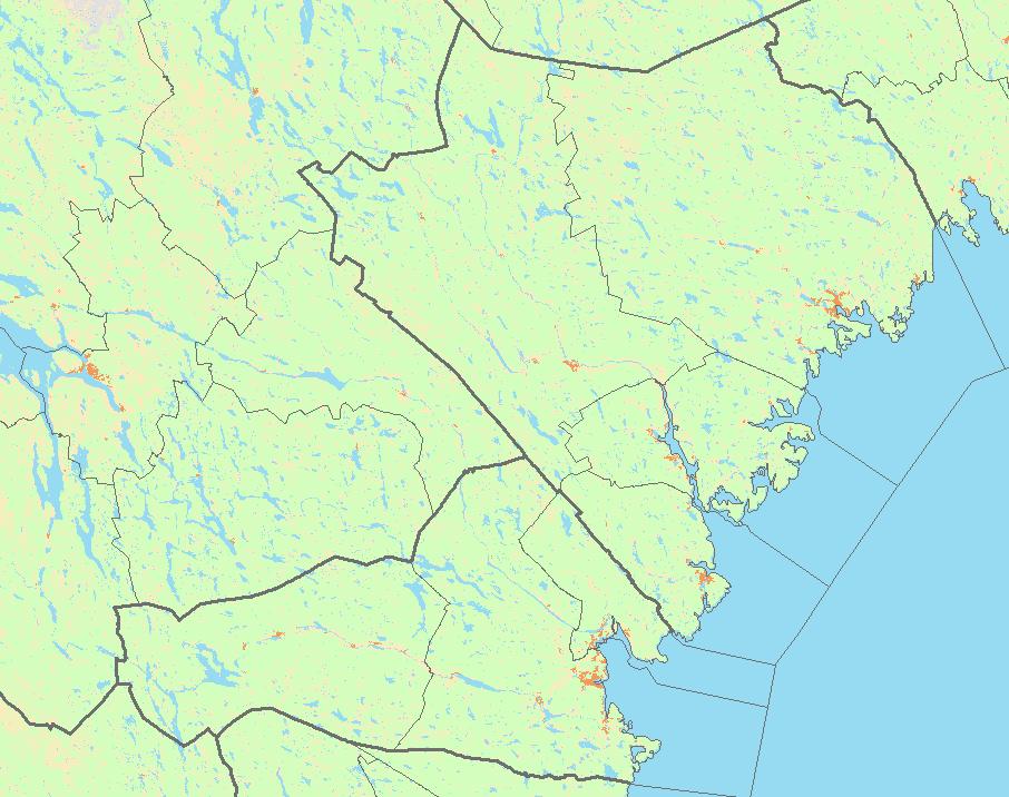 Årsangrepp 0,3 m3sk/ha Råa 0,1 m3sk/ha Årsangrepp 0,9 m3sk/ha Råa 0,7 m3sk/ha Årsangrepp 6,3 m3sk/ha Råa 4,8 m3sk/ha Figur 3.