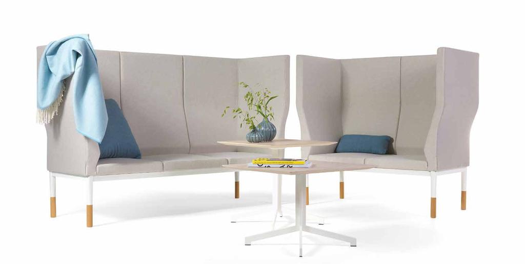 Modules 3-seater, middle high back, long corner back Upholstery Kvadrat, Inside: Hallingdal 103.