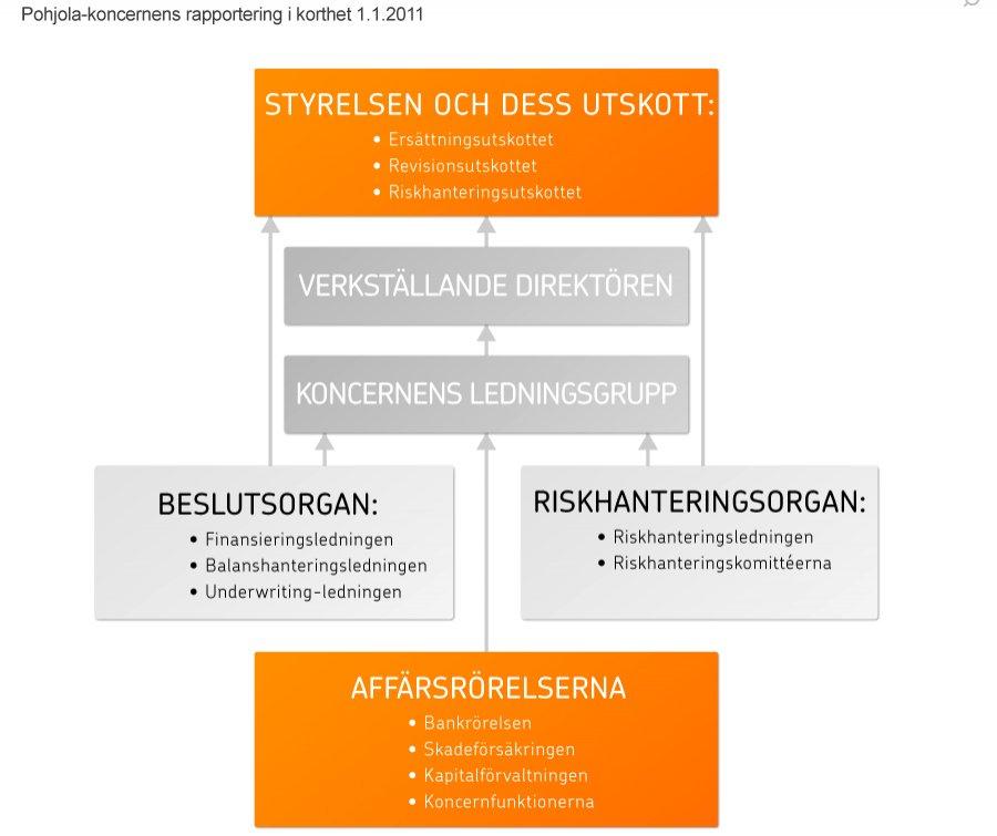 Pohjolas styrelse fastställer uppgiftsbeskrivningen för Pohjola koncernens riskhanteringsledning och utser dess ledamöter.