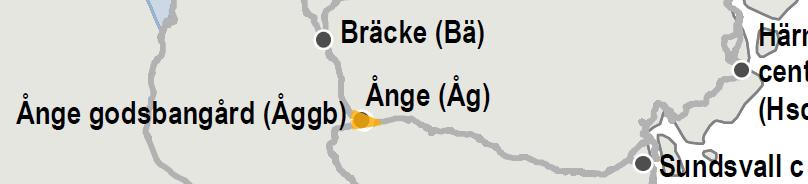 Förändrad infrastruktur Norra Stambanan Växelbyten i Ånge 2017 medger stax 25 över bg,