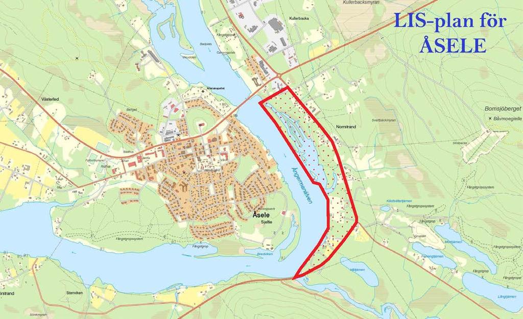 9. Norrstrand Allmän beskrivning LIS-området Norrstrand ligger vid Ångermanälven, öster om Åsele tätort.