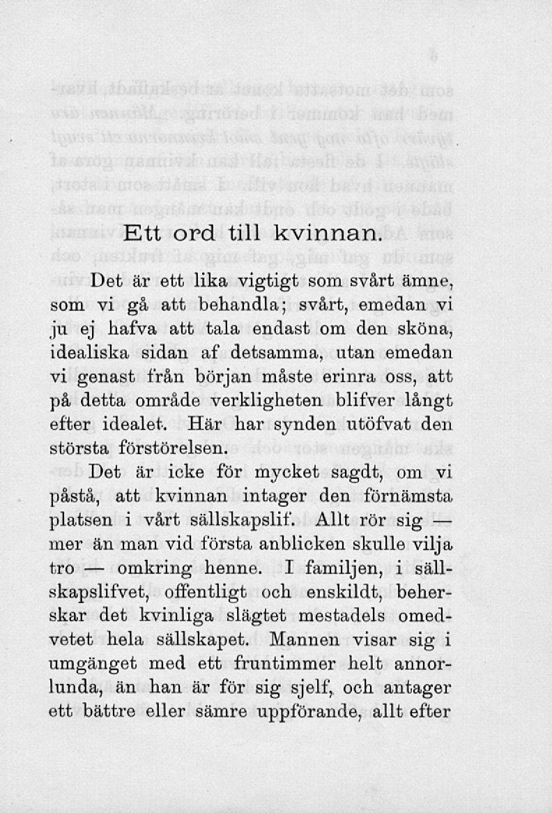 omkring Ett ord till kvinnan.