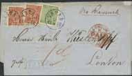 200:- 1148K 7, 16 5+20 öre på brev sänt från SUNDSVALL 15.4.1867 till Tyskland. Stämplar STOCKHOLM 18.APR.