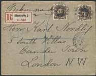 10.99 till England. Ankomststämplat LONDON REGISTERED 18.OCT.99. * 300:- 1550 58a 30 öre gulaktigt-rödaktigt brun. LYX-stämplat Stora Mellösa 17.3.1892. 300:- 1551 58b 30 öre brun. LYX-ex.