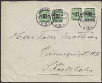 Stockholm arr. pmk on back. * 300:- 2581K 213-17 1925 Air Mail Stamps SET (5). F 5500 700:- 2582 246-55 1930 60th birthday of King Christian X SET (10).