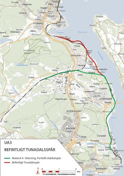 MINNESANTECKNINGAR 4 (13) Norrgående alternativ som utvärderas framgår av ovanstående figurer.