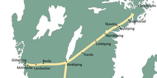 7 (11) Bilaga 1: Förslag till etappvis utbyggnad av infrastruktur och tågtrafik (utarbetad 1 mars 2016) I denna bilaga visas förslag till etappvis utbyggnad av infrastruktur och tågtrafik under tre