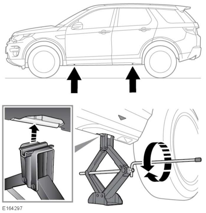 L Hjulbyte Anm: När fordonet levereras kan det hända att den medföljande mutteradaptern förvaras i handskfacket.