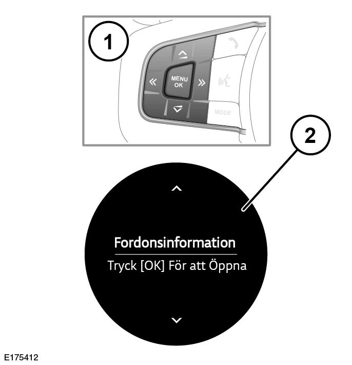 R Instrumentpanel INSTRUMENTPANELENS MENY Av säkerhetsskäl bör man bara använda, justera eller titta på systemet när det kan ske utan risk.