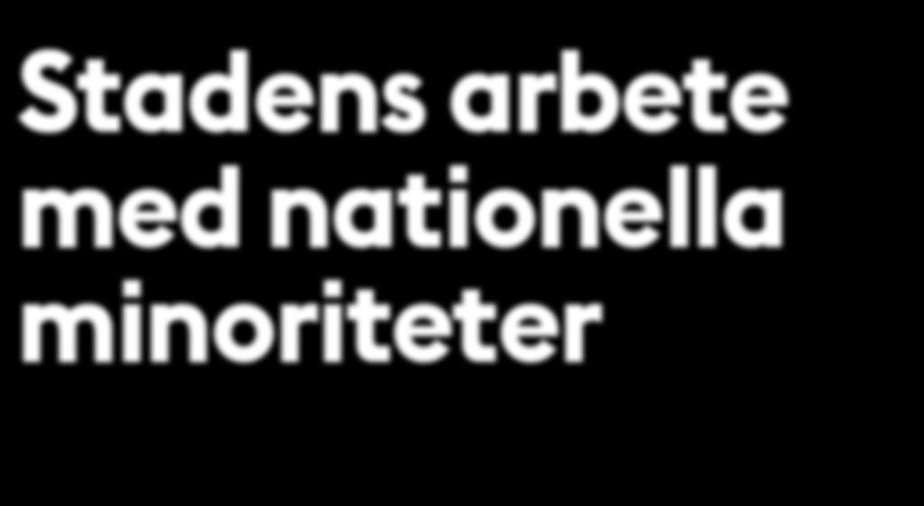 Staden erbjuder modersmålsundervisning på samtliga nationella m inoritetsspråk. Det finns sverigefinska skolor som erbjuder tvåspråkig undervisning samt förskola och öppen förskola på finska.