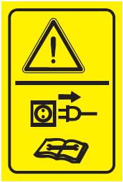 4 Varningsmärkning Läs maskinens bruksanvisning Använd skyddsglasögon och