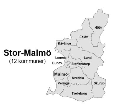 Resultaten redovisas för områdena Stor-Stockholm, Stor-Göteborg och Stor-Malmö.