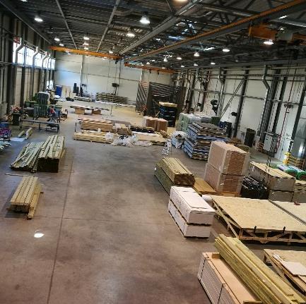 Produktionsvolymen per skift ~ 30 m2