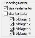 Här har SVE Östergötland gjorts synlig. 4. Markera Visa valda kartor 5. Avmarkera Visa kartdata Nu ser du den aktuella kartan på sin plats.