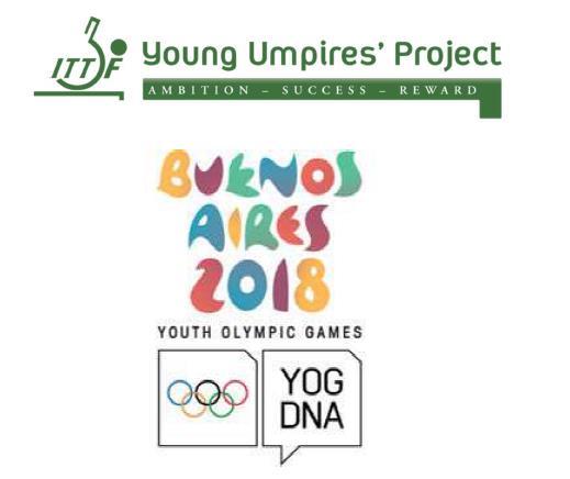 Young umpire project ITTF utbildning för kandidater till Youth Olympic Games i Buenos Aires 2018. Ansökan sker från den 25 augusti fram till den 1 oktober.