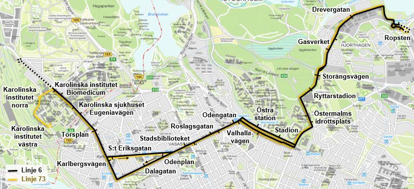 3. Uppföljning av projektmål för en attraktiv kollektivtrafik Framkomlighetsåtgärderna som genomförts på linje 6 fokuserar på en ökad medelhastighet, kortare restid och mindre trafikståtid längs