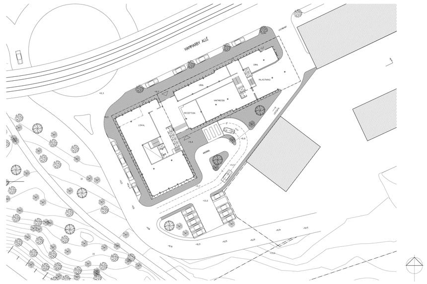 3 (7) Dp 2002-12713-54 Situationsplan, illustration Berg arkitektkontor AB på uppdrag av PEAB.