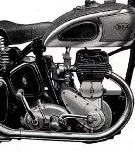 Vissa av modellerna som introducerades 1937 hade detta egna utseendet på registerkåpan. Både sidventils och toppventilsmodeller fanns, här en B23 Standard 350 cc Sidventilare med tankväxel.