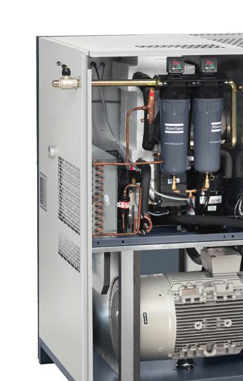 ÖVERLÄGSEN KVALITETSLUFT Obehandlad tryckluft innehåller fukt, smuts och aerosoler som kan skada luftsystemet och förorena slutprodukten.