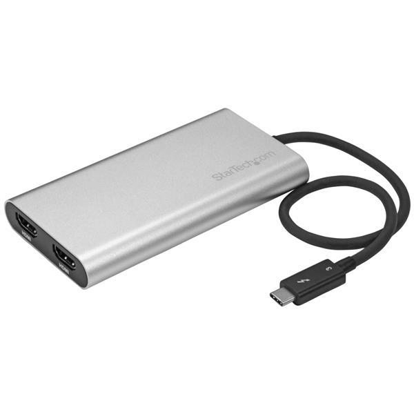 till en dator genom en enda Thunderbolt 3-port (USB-C ).