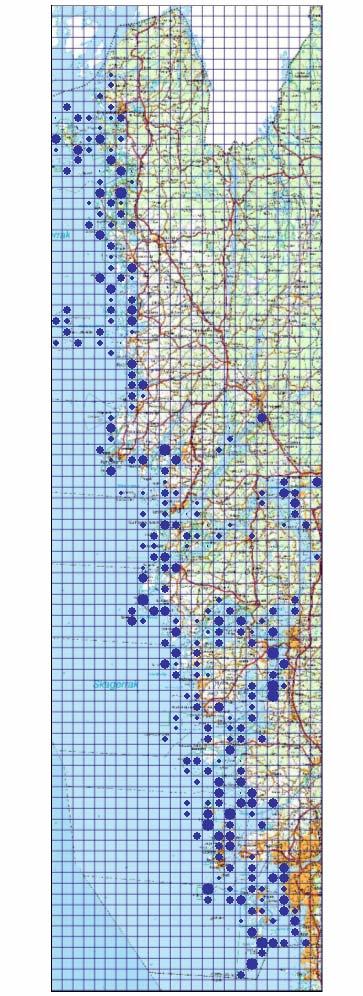 Artrikedom för Bohuskusten Genom övervakningens upplägg är det möjligt att beskriva hur olika delar av kusten ser ut vad gäller artrikedom.