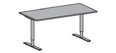 oberon bord bord sitt/sitt Borden har silver, vita, svarta eller kromade ben i fyra olika utföranden, SF, SFA, SM och SMA. Benfästet har samma färg som benet.