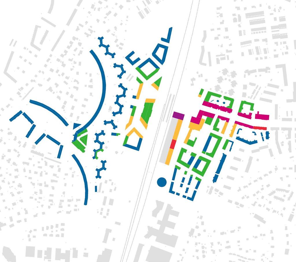 HANDELSPOTENTIAL UTIFRÅN VARDSGSFLÖDEN 2040 BÄSTA HANDELSLÄGE DÄR NORRA BRON MÖTER ÖSTRA TORGET Denna punkt kommer att angöras av alla som byter mellan bussarna på östra sidan och ska till tågen via