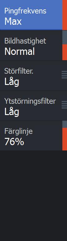 Med en hög bildhastighet uppdateras bilden snabbt, medan en låg bildhastighet ger en längre historik.