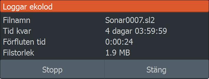 Ú Notera: Om du har markerat kryssrutan Skapa StructureMap i dialogrutan för loggning av