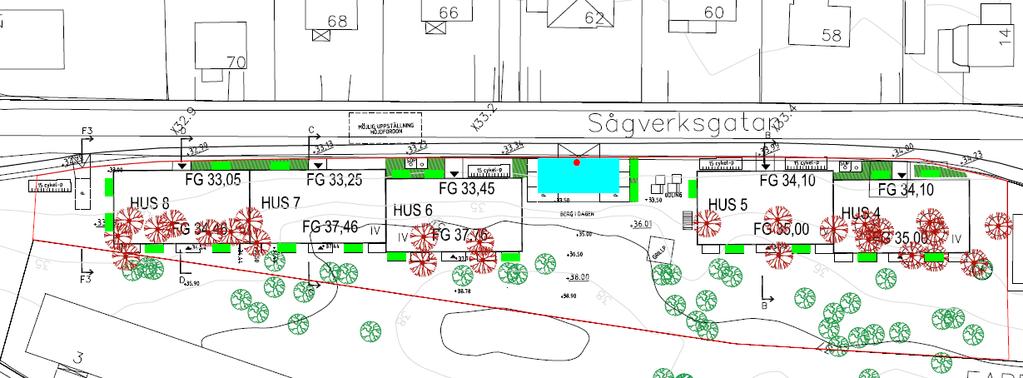 Sida 21 (24) I botten av makadammagasinet anläggs en dräneringsledning vilken leder vatten till ledningsnätet.