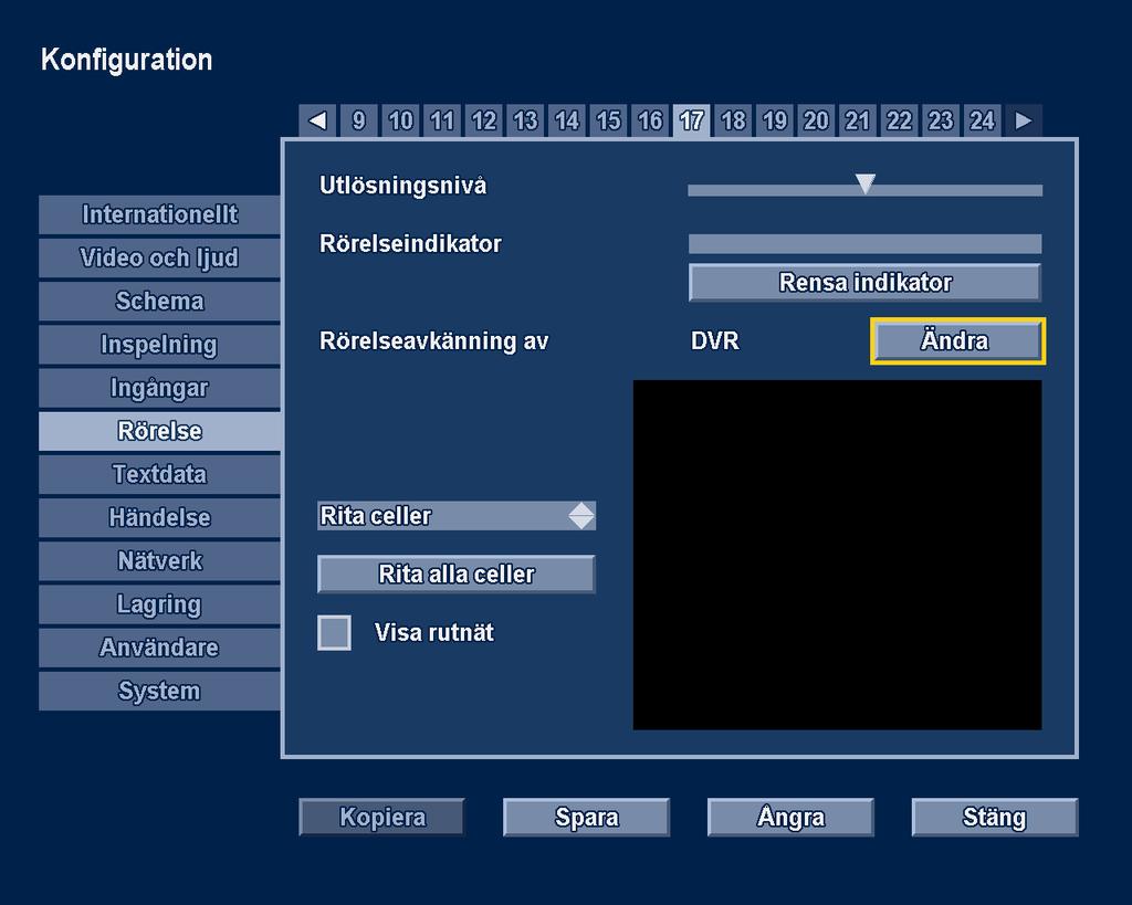 Divar 700-serien Avancerad konfiguration sv 85 Brus i kamerabilden kan ge upphov till falska rörelsehändelser, särskilt vid detektering av små objekt.