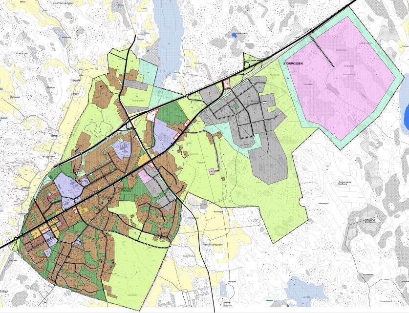 12 Bild 8. Utdrag ur Smedsby delgeneralplan (godkänd: 24.5.2002 29). 5.6 Detaljplan På området finns ett stort antal detaljplaner.