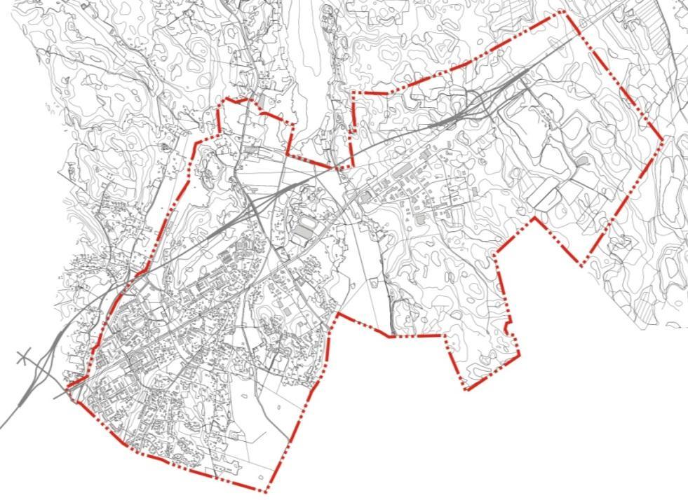 3 Bild 2. Planeområdets riktgivande avgränsning. 3. KONTAKTPERSONER Planeringen förverkligas som ett samarbetsprojekt mellan Korsholms kommun och Ramboll Finland Oy.