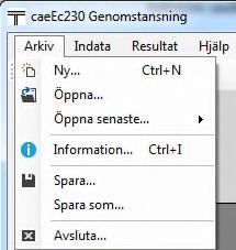 caeec230 Genomstansning Sidan 5(18) 3 Instruktioner Programmets funktioner beskrivs i kapitel 3.