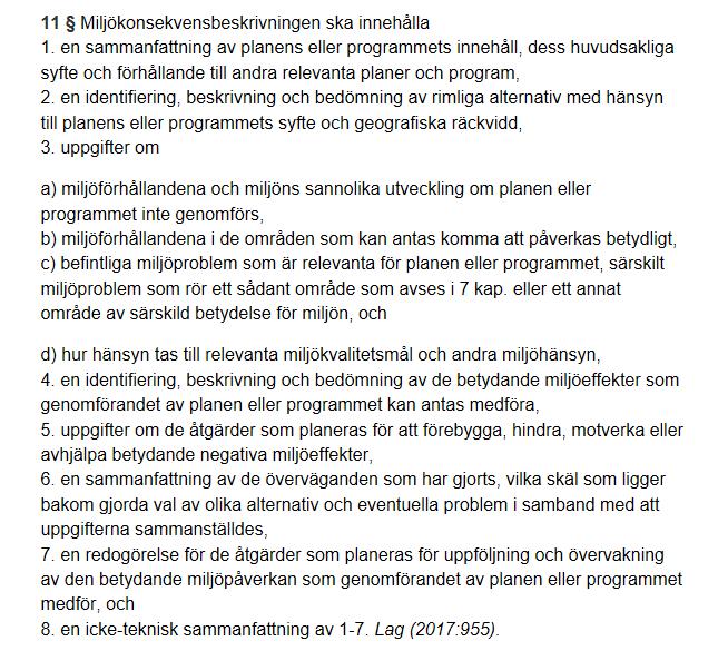 Miljöbalkens regler om MKB