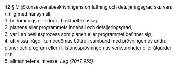 miljöbedömningen, ÖP 11