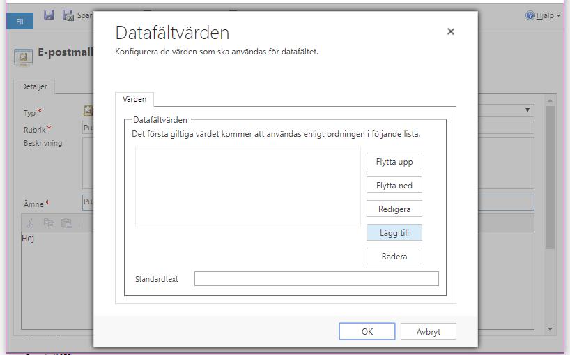 Tillägg 1. Infoga namn eller annan person-data.