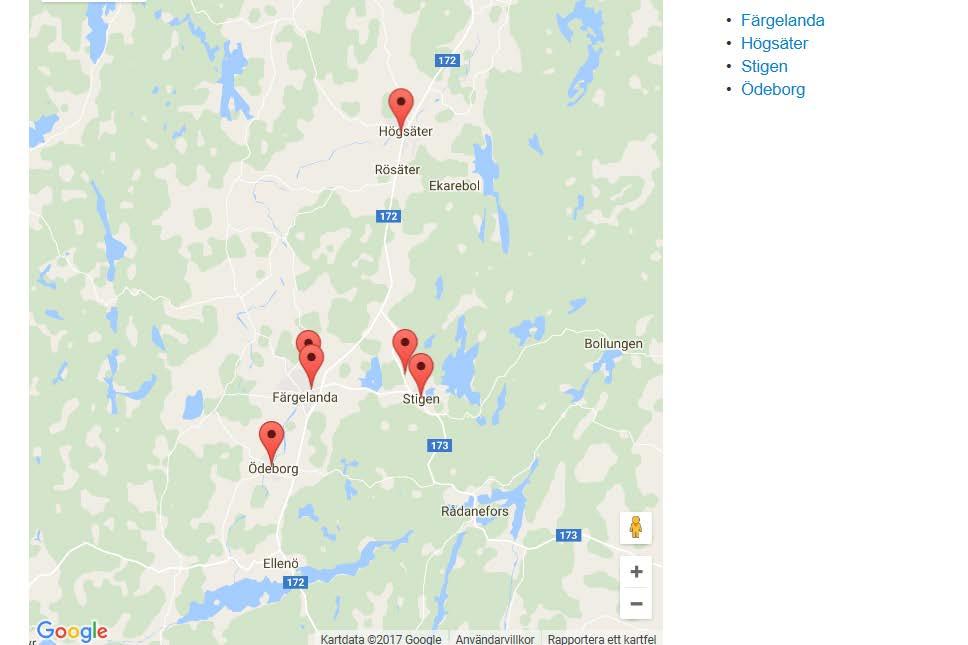 5.3.2 Avloppsreningsverk Det finns fem avloppsreningsverk i Färgelanda kommun: Ödeborg, Ellenö, Högsäter, Rådanefors och Stigen.