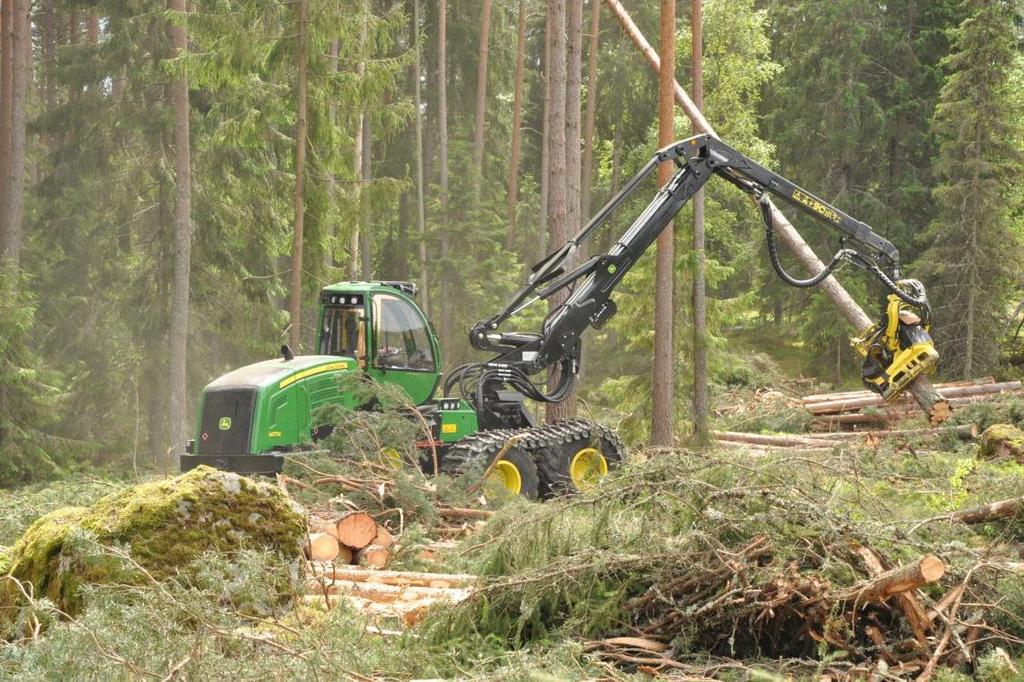 Slutsats Det storskaliga skogsbruket i Sverige bidrar effektivt till att göra skogsbränsleresurser tillgängliga