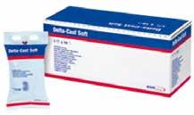 FIXATIONSBINDA POLYESTER HALVFAST - Delta-Cast Soft Ett halvfast syntetgips. Mer elastisk som ohärdad binda. Härdar efter cirka 3-5 minuter och kan belastas efter 20 minuter.