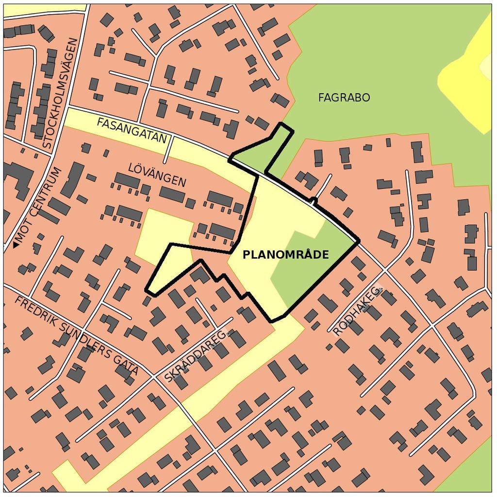 Planområdet utgörs av delar av fastigheterna Skövde 4:1 (parkmark och gatumark) och Skövde 2:74 (parkmark). De ägs av Vårgårda kommun. Totala arealen som omfattas av detaljplanen är ca 18 200 kvm.