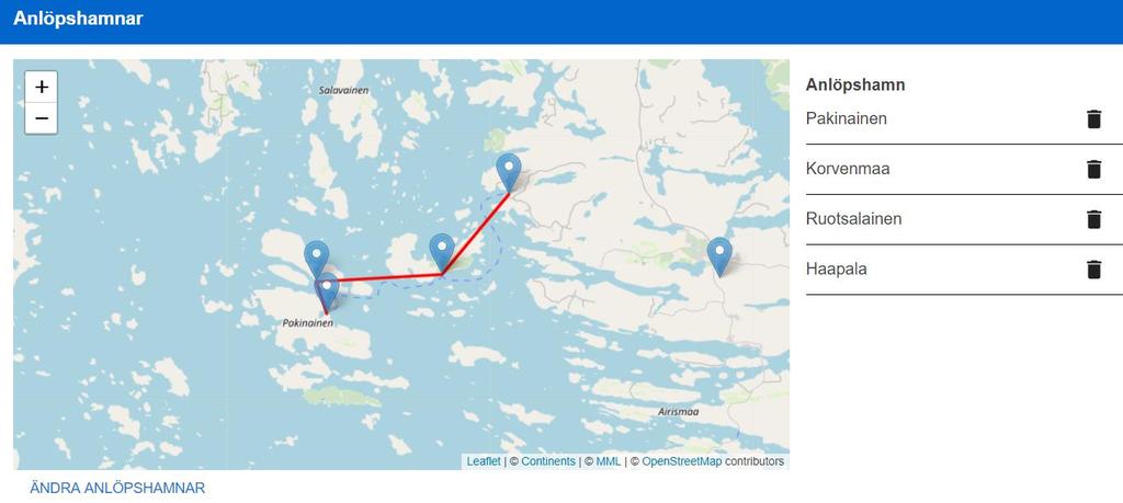 Instruktion 5 (14) Du kan zooma in kartan med + och - knapparna i övre vänstra hörnet. Du kan dra på kartan för att röra på den. (Tryck och håll ner vänstra musknappen och rör sedan på musen.