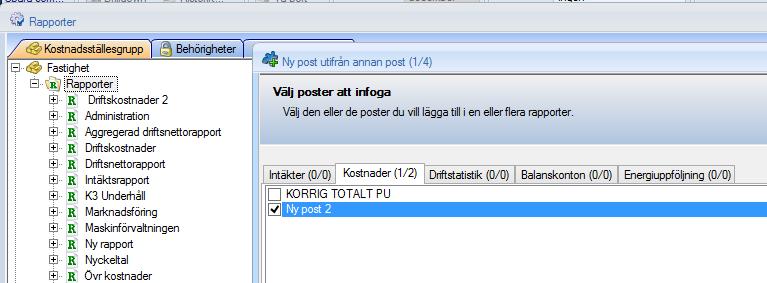 När man har skapat nya poster har man hittills behövt lägga in dem manuellt i alla rapportmallar där de ska finnas.
