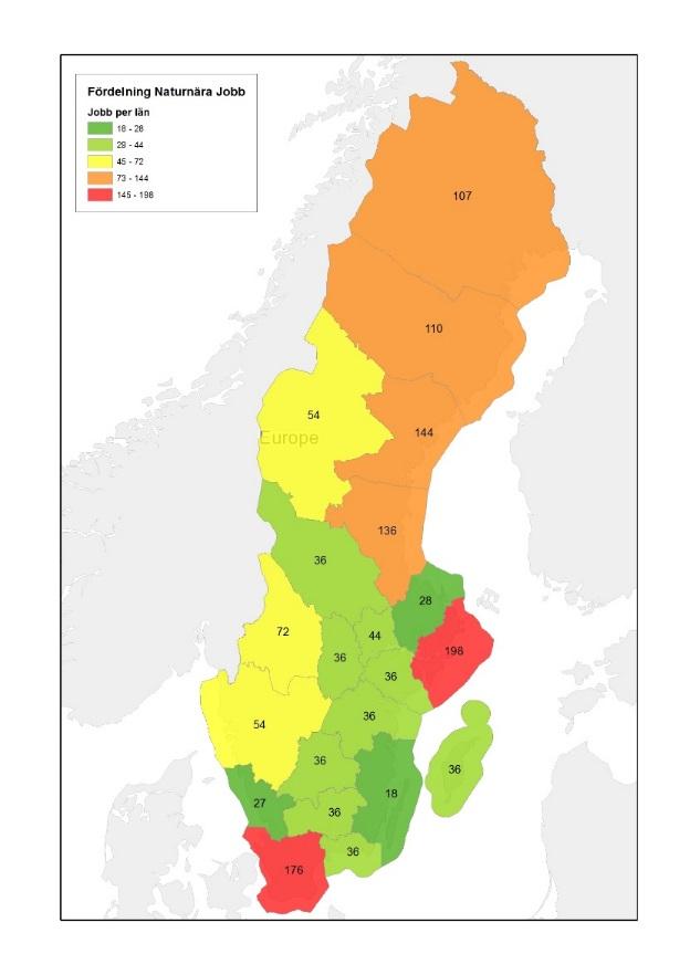 Omfattning Rikstäckande Ca 1600 jobb per år i tre år SGU,