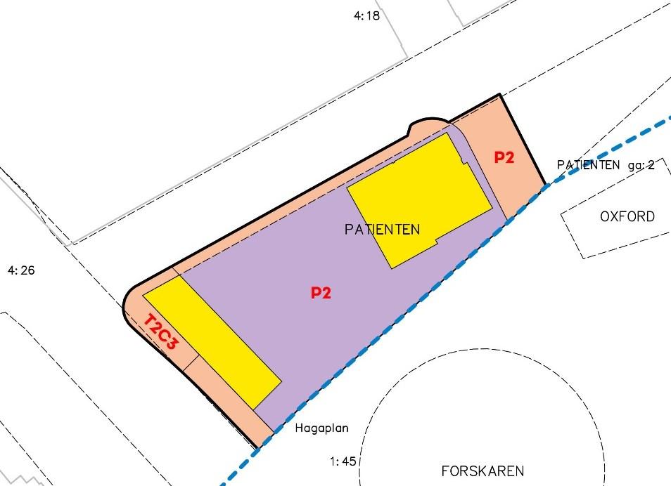 Sida 33 (36) Delområde Hagaplan. Delområde Eugeniavägen. Kartorna illustrerar ändringar av användning mellan kvartersmark och allmän platsmark. Beige= mark som fortsatt är allmän platsmark.