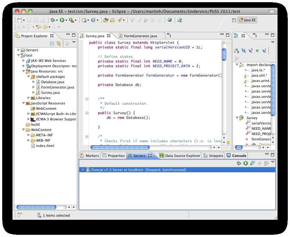 HttpSession (Store data during a user session) HttpSession session = request.getsession(true); // example of storing data session.