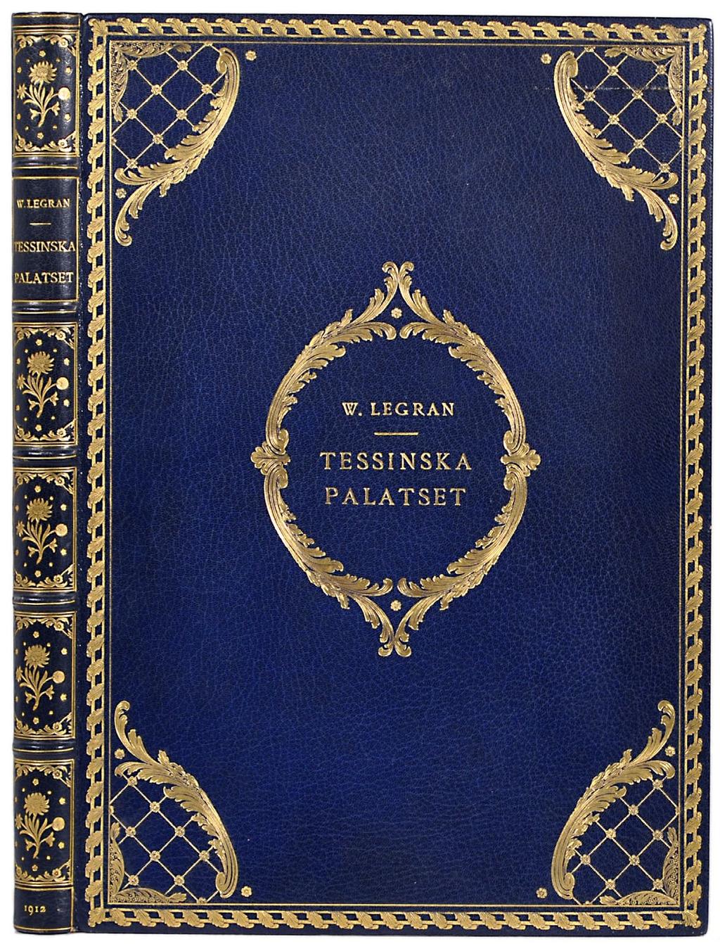 21. [Tessin] (WRANGEL, F. U.) Tessinska palatset. Ett bidrag till öfverståthållarehusets i Stockholm historia. Anteckningar af W. Legran. Sthlm, 1912. (8),44,(4) s. & 50 plr.