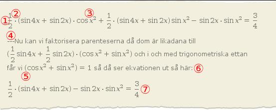 . Det är matematiskt fel att skriva cos när man egentligen menar cos. 4. Ta bort de inledande "---".