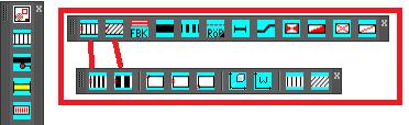 644 Säkerhet 646 Brand 681 KNX 682 IHC 620 Schema Textning Verktygsfält: 610 Kanalisation Verkygfält för att rita: Kabelstege ->