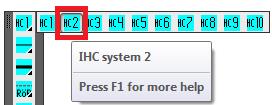 Symboler för IHC Symbol med anslutningar System aktivering 1-10 är den viktigaste funktionen för att upprätta en lättläst och strukturerad handling.